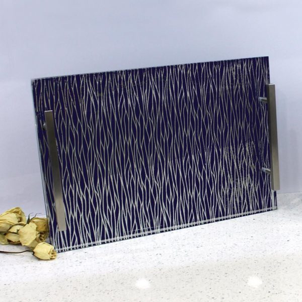 Lucite Challah Board - The Wave Silver White